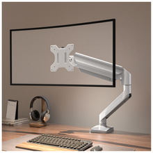 Load image into Gallery viewer, Curved Gaming Monitor Desk-Mount - Swivel Tilt Rotation Height Adjustable Ultrawide Monitor Mount White - Wearson Office Furniture 