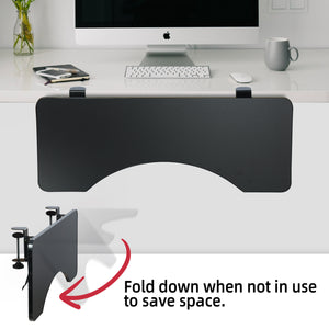Ergonomics Desk Extender | Clamp On Keyboard Tray | Table Mount Armrest Shelf Stand | Computer Elbow Arm Support | Wearson WS-K6 Black - Wearson Office Furniture 