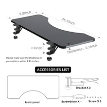 Load image into Gallery viewer, Ergonomics Desk Extender | Clamp On Keyboard Tray | Table Mount Armrest Shelf Stand | Computer Elbow Arm Support | Wearson WS-K6 Black - Wearson Office Furniture 