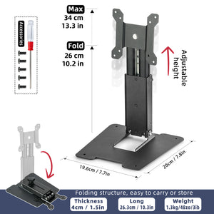 Wearson WS-03T Rotatable Foldable Tiltable Height Adjustable for up to 30 inch Screens - Wearson Office Furniture 