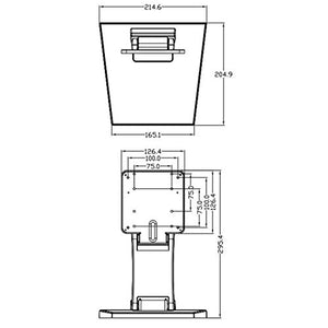 Wearson WS-03S Low Profile Vesa Stand All Metal Holder Sturdy with