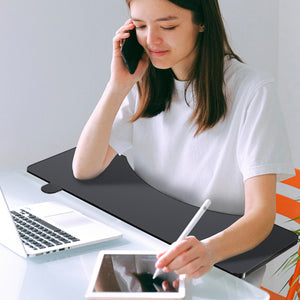 Ergonomics Desk Extender | Clamp On Keyboard Tray | Table Mount Armrest Shelf Stand | Computer Elbow Arm Support | Wearson WS-K6 Black - Wearson Office Furniture 